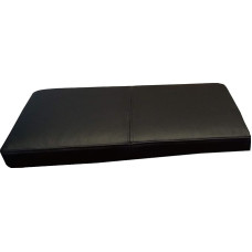 Quattro Meble Black Genuine Leather Bench Cushion, Seat Cushion, Leather Cushion, Bench Cushion, Double Stitched Genuine Leather Cushion, Seat Cover (45 x 60 cm)