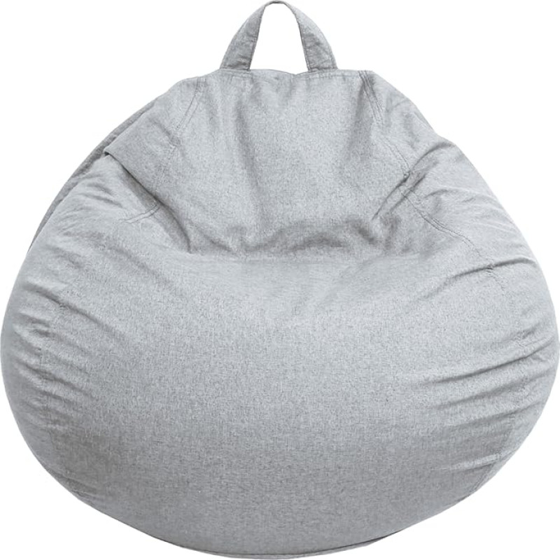 bananair - Bean bag 120 x 100 cm for children and adults - Bean bag with filling, soft and comfortable - easy to transport, machine washable cover - bean bag, XXL bean bag (grey)