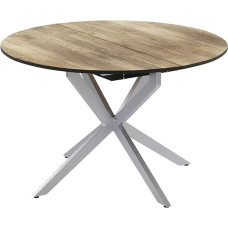 Vicco Loyd Dining Table Rustic Oak Grey 120 x 76.5 cm Extendable