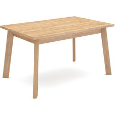 Skraut Home Dining Room Table, Kitchen Table, Dining Table, 140 cm, For 6 Guests, Wooden Legs, Modern Style, Oak