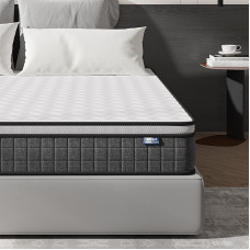 BedStory Pocket Spring Mattress 90 x 200 cm, H3/H4 Hardness, 20 cm, Oeko-Tex, Dark Grey