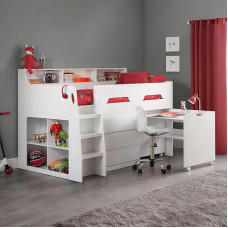 Julian Bowen Jupiter Cabin Bed, White, Single