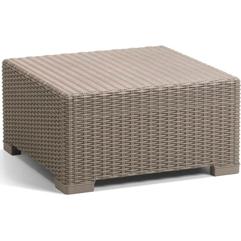 Allibert by Keter California Rattan Outdoor Coffee Table Garden Furniture - Cappuccino