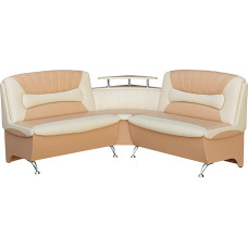 Rodnik Arabica Corner Bench Light Beige Faux Leather with Shelf and Storage Space (173 x 173 cm)