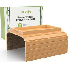 OBEST Sofa Tray Armrest Bamboo, Couch Shelf Armrest, Sofa Shelf Armrest, Flexible, Non-Slip, Foldable Sofa Tray for Armrest, Sofa Armrest Organiser