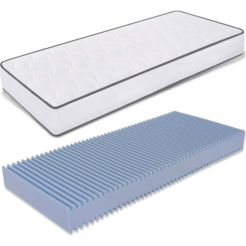 Primavera H14 Mattress 80 x 185 cm Height 14 cm Water Foam Folding Mattress Breathable Hypoallergenic and Dust Mite Proof