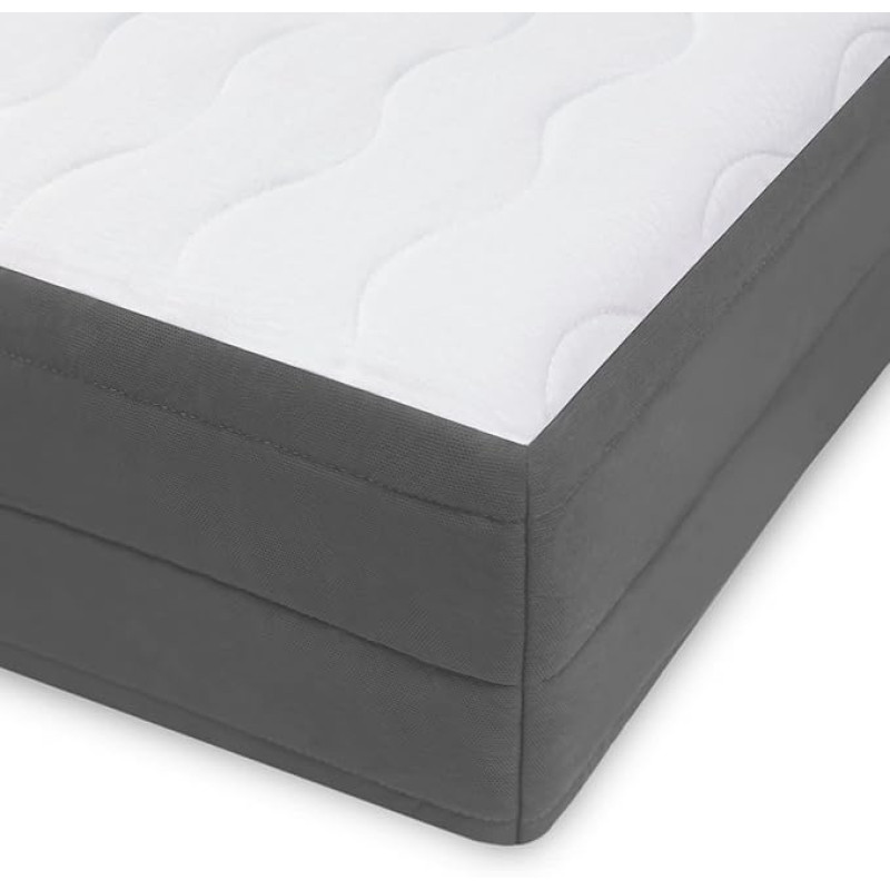 Mister Sandman Matratze 120x200, Kaltschaummatratze, Matratze atmungsaktiv, Matratze H2 H3, 2in1 Härtegrad, 7 Liegezonen, 17 cm hoch, Kaltschaummatratze, Versand als Rollmatratze