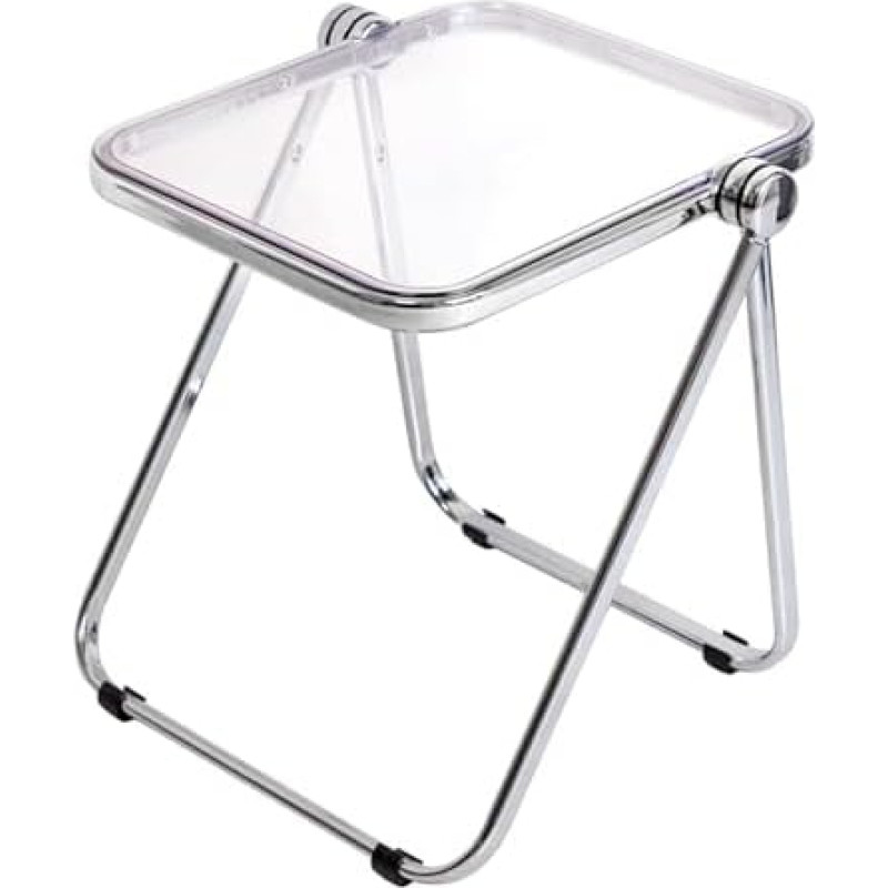 Transparenter Acryl-Klapptisch, vielseitiger Sofa-Beistelltisch, Couchtisch, Nachttisch und kleiner Schreibtisch, rechteckiger Beistelltisch, 39,9 cm T x 35,1 cm B x 43,9 cm H, modernes Design für