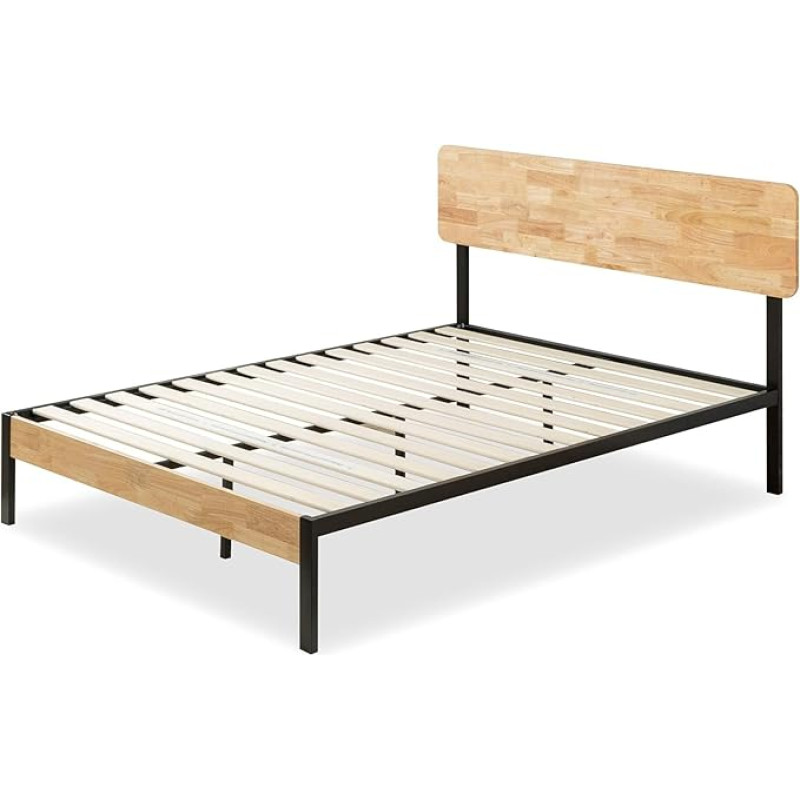 Zinus EU-HBPBB-14L Platform Bed with Wood Slat Support, Metal, Single