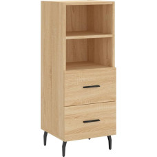 vidaXL Sideboard, Chest of Drawers with Lots of Storage Space, Multi-Purpose Cabinet Sideboard for Living Room, Cupboard, Side Cabinet, Metal Legs, Modern, Sonoma Oak Wood Material