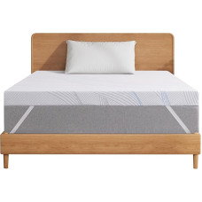 Sleremind Mattress Topper 140 x 200 cm 5 cm Thick Memory Foam Removable Cover Washable Non-Slip Design