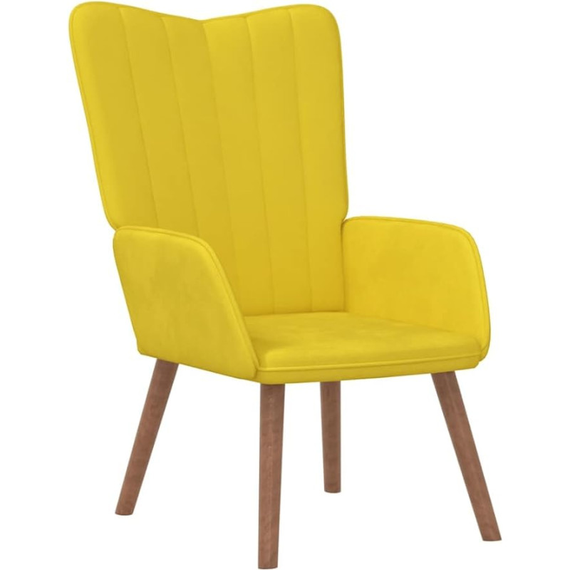 vidaXL Recliner Chair, TV Chair, Armchair, Upholstered Chair, Armchair, Relaxing Chair, Recliner Chair, Lounge Chair, Living Room, Mustard Yellow, Velvet