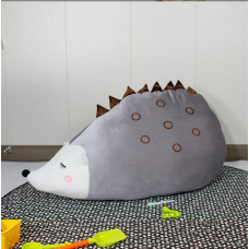 iFCOW Cuddly Toy Storage Bean Bag Chair for Bean Bag Chair Cover Toddler Plush Toy Storage Comfortable Floor Lounger Hedgehog Chair (Filling Not Included)