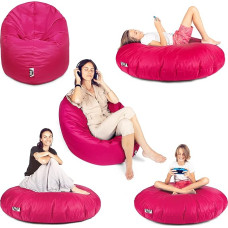 Patchhome 2 in 1 Function Bean Bag, 100 cm Diameter, Suitable for Indoor and Outdoor Use, Ready Filled Available