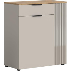 xonox.home - Slide Chest of Drawers 80 x 88 x 36 cm in Cashmere and Evoke Oak Imitation Body - Shoe Cabinet Chest of Drawers Highboard Storage Cabinet - Modern and Stylish