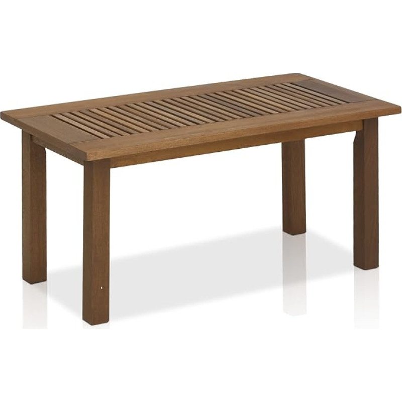 Furinno Tioman Outdoor Table in Teak Oil, Natural, 43.94 x 89.41 x 42.93 cm