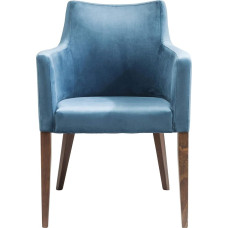 Kare Designer Armchair Fashion Velvet Petrol Modern Comfortable Dining Room Chair Padded Dining Chair XXL Dining Chair Blue 87 x 60 x 70 cm (H x W x D)