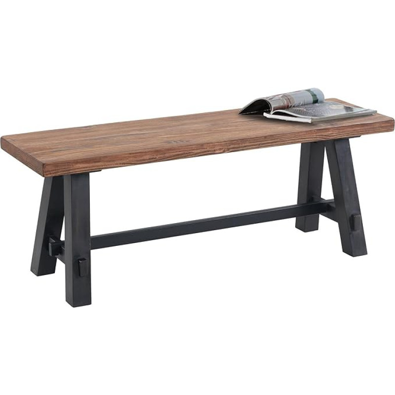 Alaterre Furniture Bench Adam Bench Rustic Natural Wood