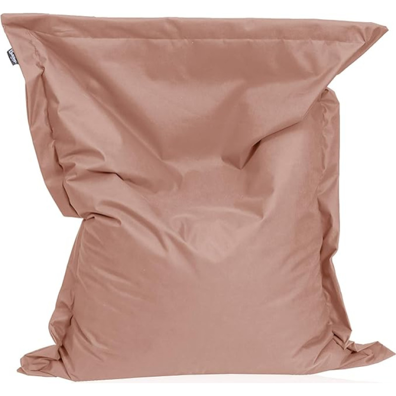 BuBiBag Bean Bag - Rectangular Floor Cushion - 145 x 100 cm in 32 Different Colours - Bean Bag for Indoor and Outdoor Use (Powder Pink)