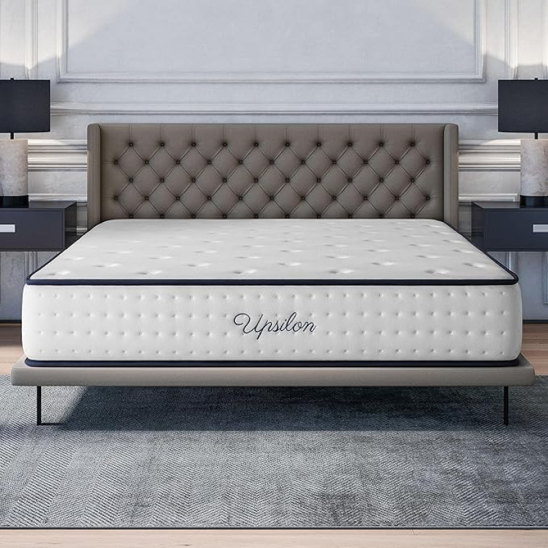 COSMOS - Mattress 150 x 190 cm Upsilon Cold Foam Mattress Hardness H4 - Oeko-Tex Certified - Latex Blue 7-Zone Mattress Height 30 cm - Made in EU