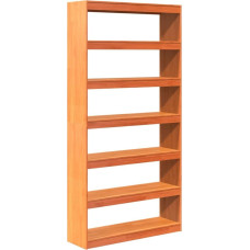 vidaXL Bookcase, Room Divider, Wall Shelf with 6 Compartments, Standing Shelf for Living Room, Office, Storage Shelf, Wax Brown, Solid Pine Wood