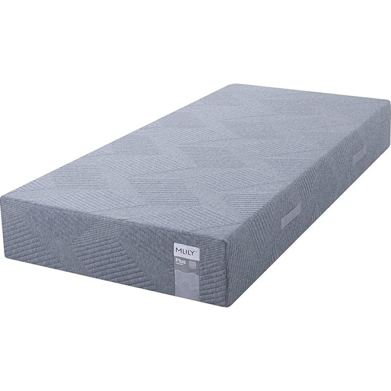 MLILY Plus Mattress 90 x 200 cm, Memory Foam Mattress with 26 cm Height, Pleasant Lying Comfort, 7 Comfort Zones and 4 Layers for Luxurious Sleep
