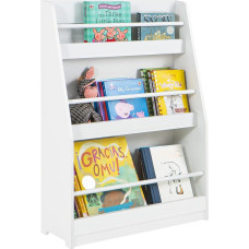 SoBuy KMB45-W Bookcase for Kids, Bookcase for Boys, Girls, Children's Room, Shelves with 3 Heights, White, 58 x 18 x 81 cm