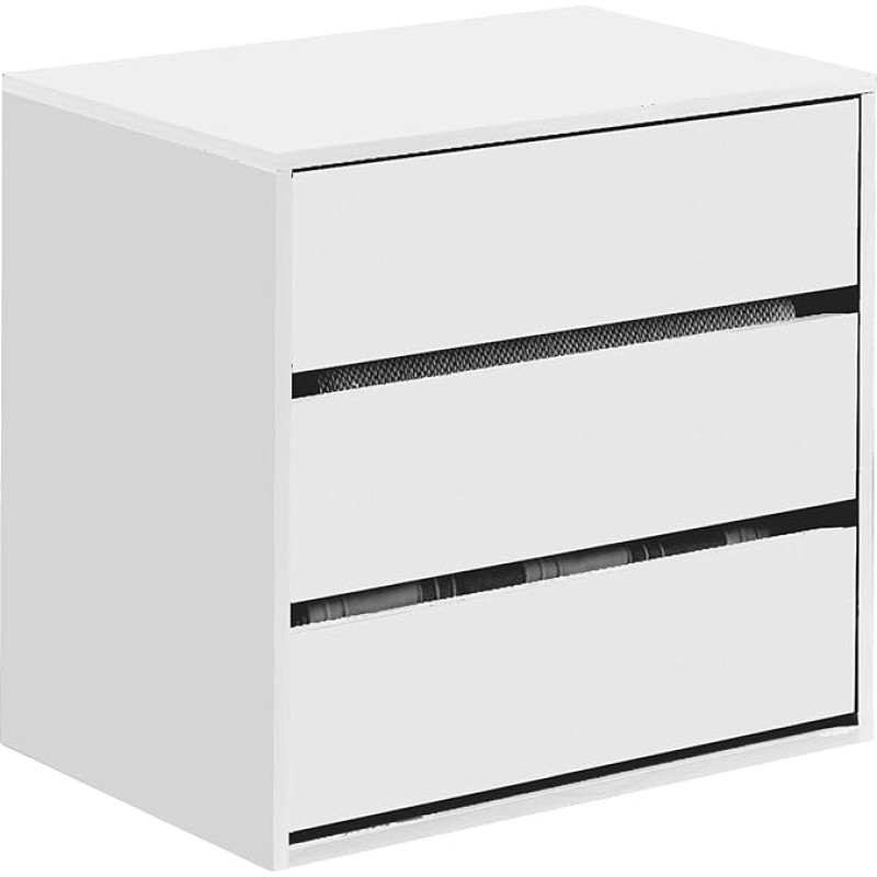 Habitdesign ARC6030 Chest of Drawers for Wardrobes, 60 x 57 x 44cm, Glossy White