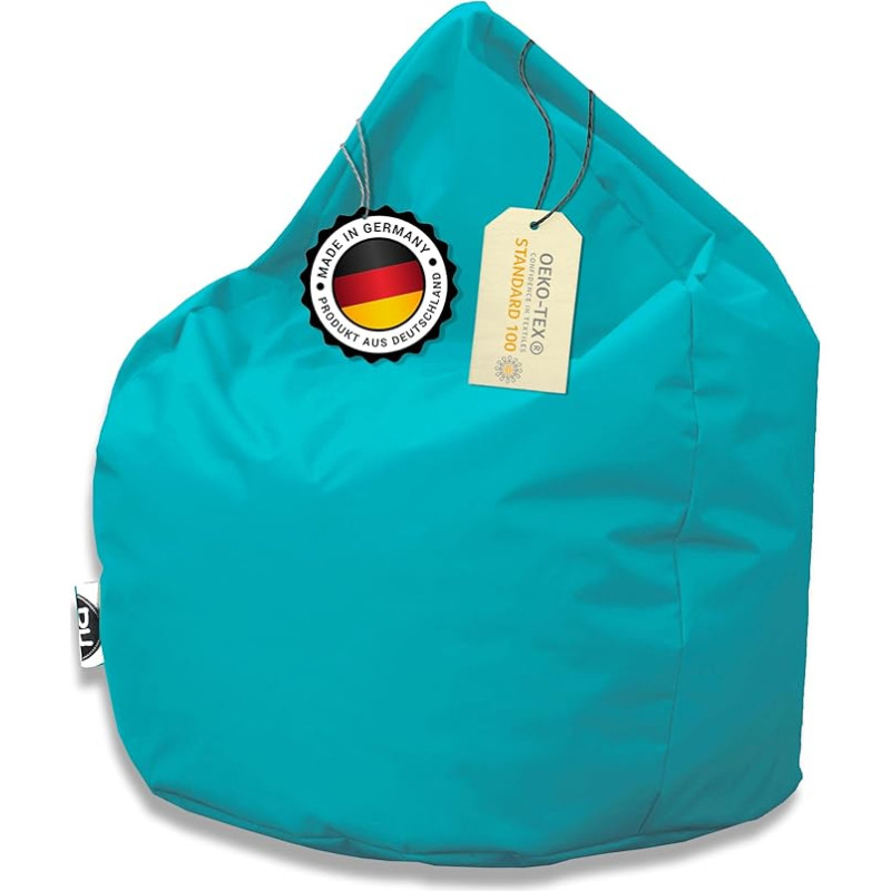 PATCH HOME Bean Bag Teardrop Shape 3 Sizes 25 Colours XXL Height 115 cm Diameter 95 cm Turquoise