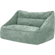 Icon Cecilia Bean Bag Sofa, Sage Green, Fluffy Chenille Fabric, 2-Seater Sofa for Adults, Giant Bean Bag with Filling, Comfortable Chair, Lounge, Living Room, Decorative Living Room