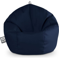 Happers Navy Blue Faux Leather Bean Bag