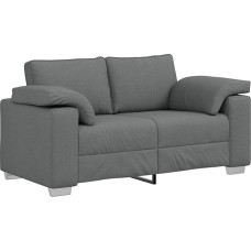 vidaXL Modern 2 Seater Sofa in Dark Grey, Dirt-Repellent Textilene Cushion, Stylish Home Furniture, Comfortable Seating, For Ideal Interior Design, Compact Couch for Two People