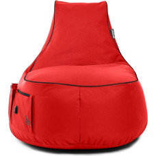 BuBiBag Gaming Bean Bag for Gaming with Connection and Pockets, Holder, Gamer Chair for Children and Adults, Beanbag Indoor and Outdoor - JokerBag (Red)