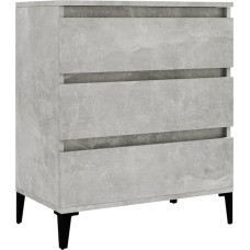 vidaXL Sideboard with Drawers, Sideboard, Sideboard, Chest of Drawers, Multi-Purpose Cabinet, Concrete Grey, 60 x 35 x 70 cm, Wood Material