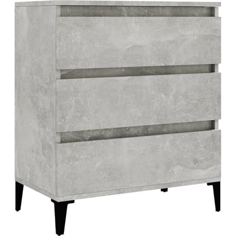 vidaXL Sideboard with Drawers, Sideboard, Sideboard, Chest of Drawers, Multi-Purpose Cabinet, Concrete Grey, 60 x 35 x 70 cm, Wood Material