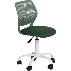 FurnitureR Dining Room Swivel Chairs, 1PC Kitchen Chair, Padded Chair, Swivel Chair, Comfortable Chair with Wheels, Backrest, Armless Chair for Dining Room, Living Room, Green