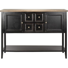 Safavieh EUH6517 Wooden Sideboard, Black, 116 x 38 x 86.36 cm