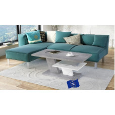 Mazzoni Cliff Coffee Table 110 x 60 cm with Practical Extra Shelf Modern Stable Versatile as Living Room Table Side Table Sofa Table Timeless Design Space Saving Robust for Living Room Small Rooms