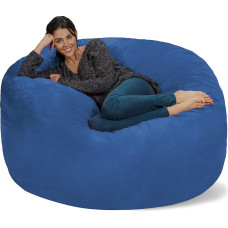 Chill Sack Bean Bag Chair Giant 5 Inch Memory Foam Furniture Bean Bag Large Sofa with Soft Microfibre Cover Cobalt Blue