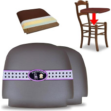 FacilCasa Replacement Chair Seat Padded with Faux Leather 3cm Foam Rubber - Multi Layer Bottom Washable Hygienic Comfortable 2 Seater Morocca Brown (L41 X D 39 H 5)