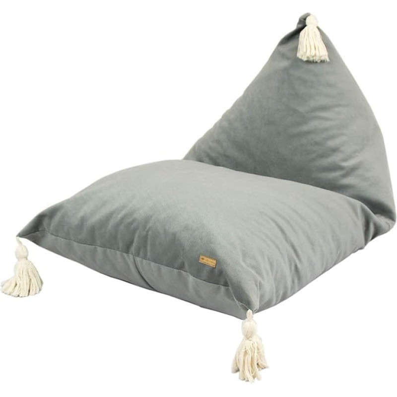 Velinda Children's Bean Bag Children's Pouf Seat Cushion Floor Cushion Lounger Bean Bag Stool (Colour: Grey)