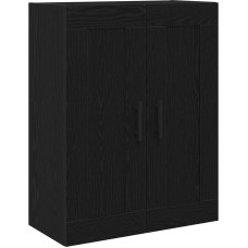 vidaXL Buffet Cabinet Black Oak with Lots of Storage Space and Durable Solid Wood Construction, Modern Style for ESS Living Room, Easy Assembly, Ideal Furniture for Indoor Use