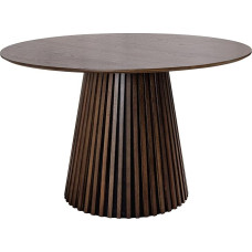 Riess Ambiente Valhalla Wood Round Dining Table 120 cm Smoked Oak Kitchen Table Dining Room Table Round Table Dark Wood Look Scandinavian Design Conference Table