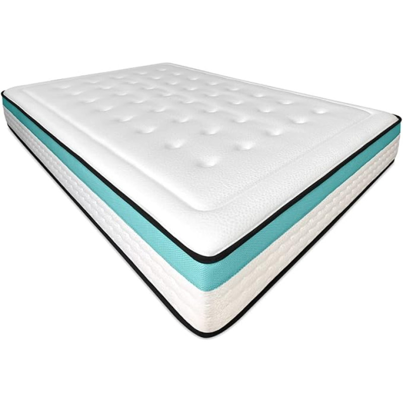 Dreaming Online - Memory Foam Mattress Bio Max Premium with Viscogel 135 x 180 cm, Firm and Comfortable, Thickness 24 cm, Anti-Mite, Antibacterial and Hypoallergenic