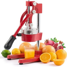 CO-Z käsitsi mahlapress roostevaba terasest käsi-juustur Tsitrusviljade mahlapress apelsini pressi sidrunipressi puuviljapressi koos hoova käsi-juusturiga (punane)