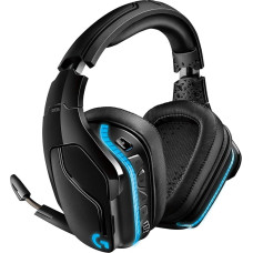 Logitech G935 traadita mängukomplektid LIGHTSYNC RGB, 7.1 Surround Sound, DTS kõrvaklapid: X 2.0, 50 mm juht, flip mute, traadita ühendus, PC / Mac / XboxOne / PS4 / Nintendo Switch, must