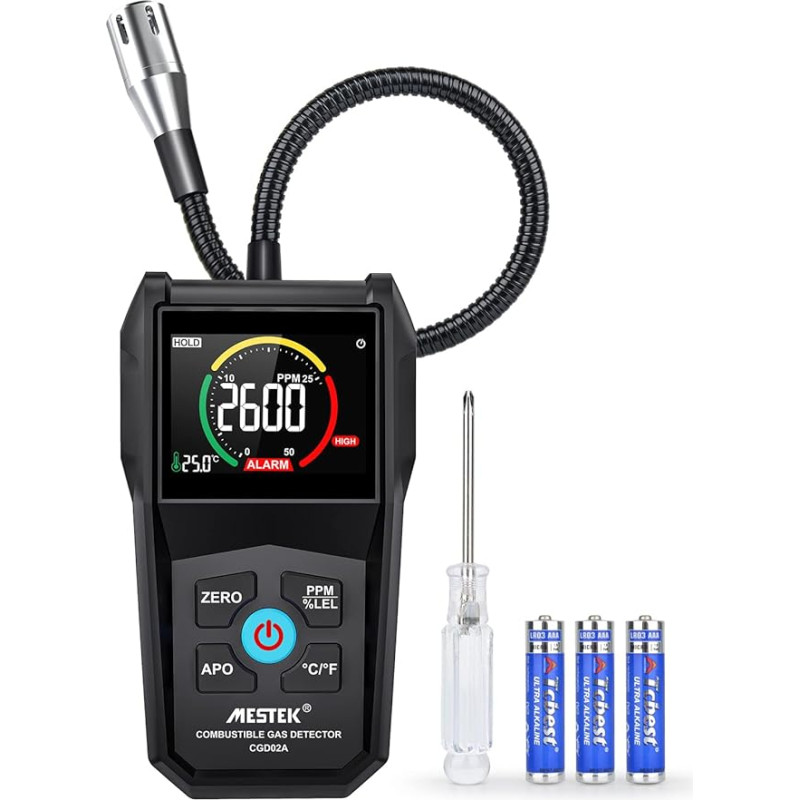 Gaasiandur Maagaasi lekkeandur Kaasaskantav lekkeandur MESTEK metaani propaan butaan kodumajapidamises LPG linna gaasiandur koos akustilise häirega LED digitaalne ekraan köögi garaaži bensiinijaamale