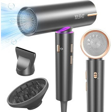 YASHE Ion föön, 110,000 RPM harjadeta mootor, 1800 W föön koos hajuti ja kontsentraatoriga, 3 kiirust, 4 soojuse seadistust, külm nupp, 23 m/s kiire kuivatamine salongile, koju