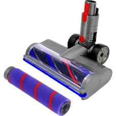 Asdazrxy Replacement Brush Compatible with Dyson V7, V8, V10, V11, V15 Vacuum Cleaner, Brush Replacement Part Accessories, Floor Nozzle with 4 LED Front Lights with 1 Replacement Roller for Hard