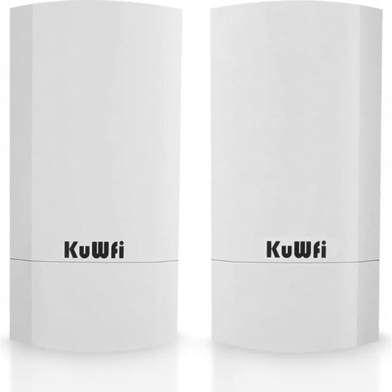KuWFi 300Mbps Indoor & Outdoor Point-to-Point Wireless Bridge/CPE Supports 1 km Transmission Distance Solution for PTP, PTMP Application Wireless Access Point/Bridge Kit with LED Display